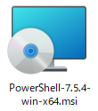 msiパッケージを実行